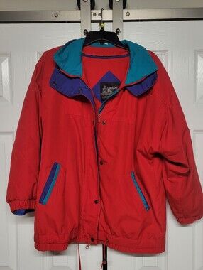Vintage London Fog Color Block Coat With Removable Lining Size Medium
